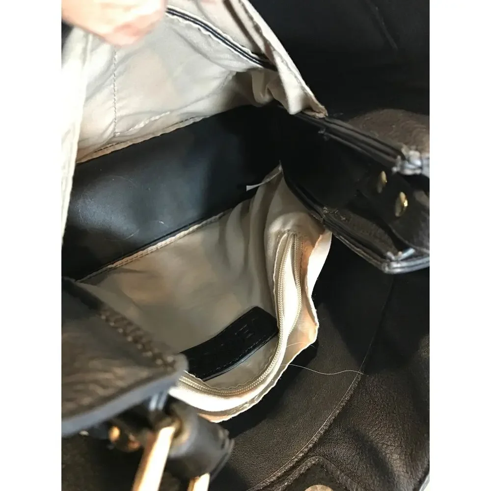 Jen & Co Tati Lizard Black Monogrammable Satchel